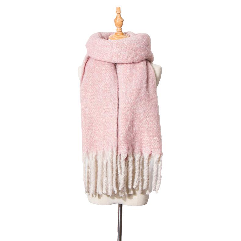 Autumn and Winter Circle Sand Thick Tassel Flower Matching Scarf Shawl Thick Braid Thickened Tonglu Scarf