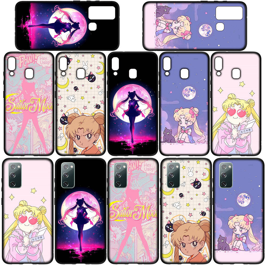 Phone Case for Samsung Galaxy S25 S23 S22 S24 Ultra FE A05 A06 A15 A16 A36 A37 A35 A54 A55 A56 A57 A25 A26 A53 A17 S9 Wallpaper Sailor Moon Girl Cover