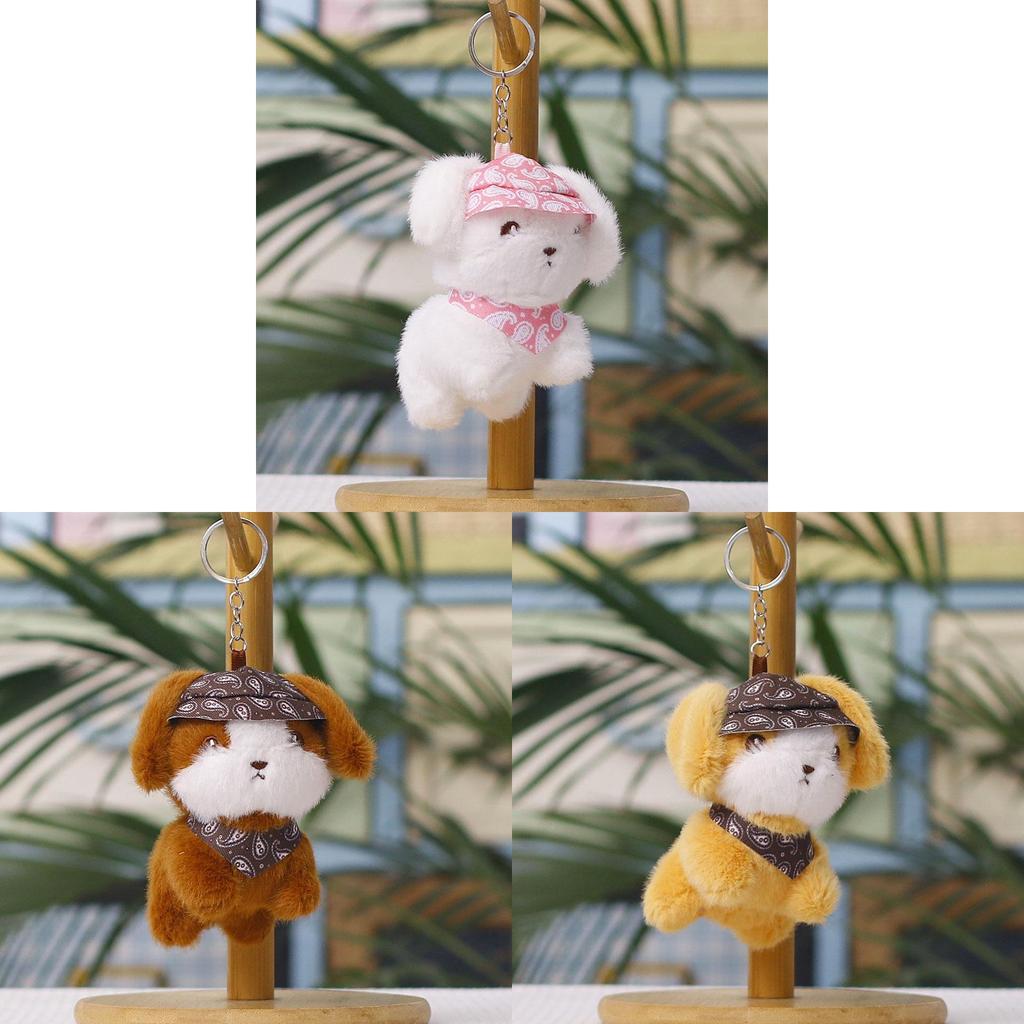 Plush Dog Keychain Toy With Pp Cotton Filling For Bag Decorations And Collecting
