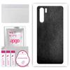 apgo Protective Skin Sticker for the Back Compatible with Oppo Reno3, Wrap Film, Foil, Vinyl - Pattern Black Leather