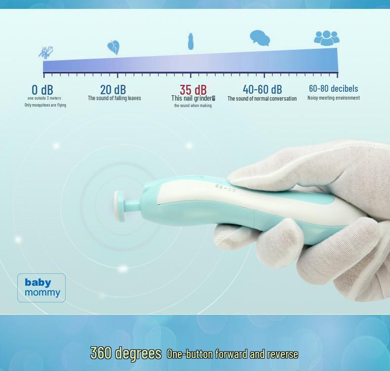 6-in-1 Electric Baby Nail Grinder Set: Safe, Anti-Scratch, Anti-Pinch Clippers for Portable Child Manicure