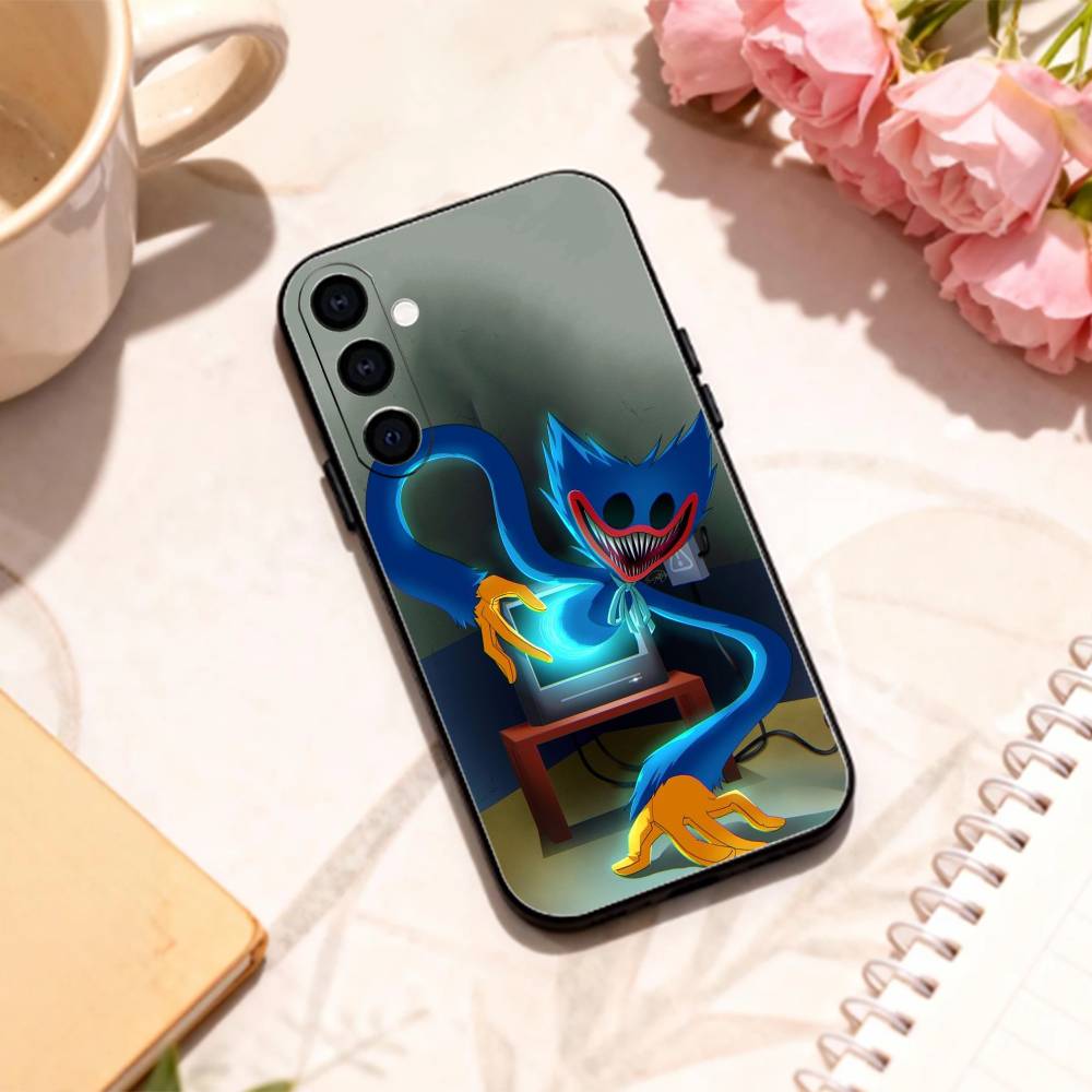 Чехол для телефона Хоррор-игра H-Huggy W-Wuggy для Samsung Galaxy A73, A72, A71, A70, A53, A52, A51, Других Мягкий Черный Корпус