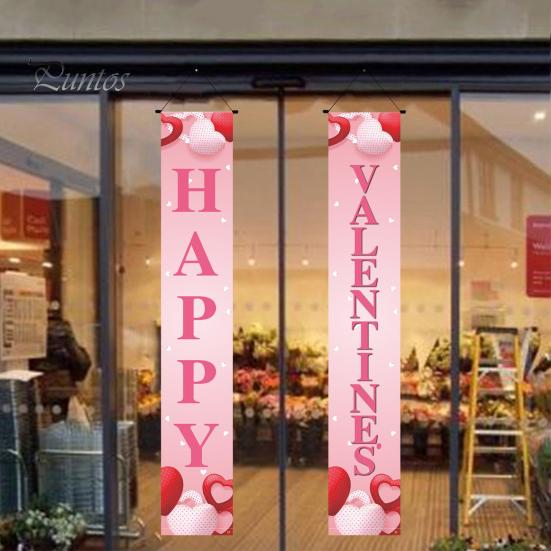 1 пара куплетов на День святого Валентина, привлекательный прозрачный узор, подвесной баннер на дверь для украшения дома, праздника