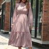 Temperament and Elegance Outer Wear Fashion Women's Fall Range Ruffle Long Sleeve Polka Dot Dresses