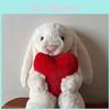 Plush Bunny Doll With Soft Short Pile Fabric For Girls Gift And Collectors