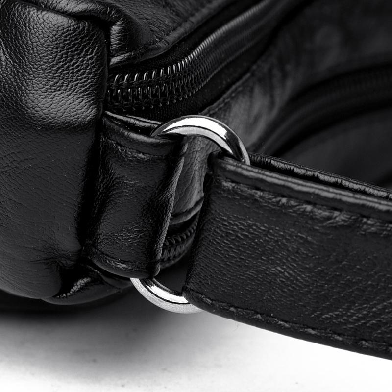 Женская сумка через плечо, мягкая сумка из искусственной кожи с несколькими карманами, легкая сумка через плечо