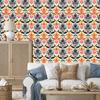 Baroque Damask Wallpaper Cream and Peach 50x1000