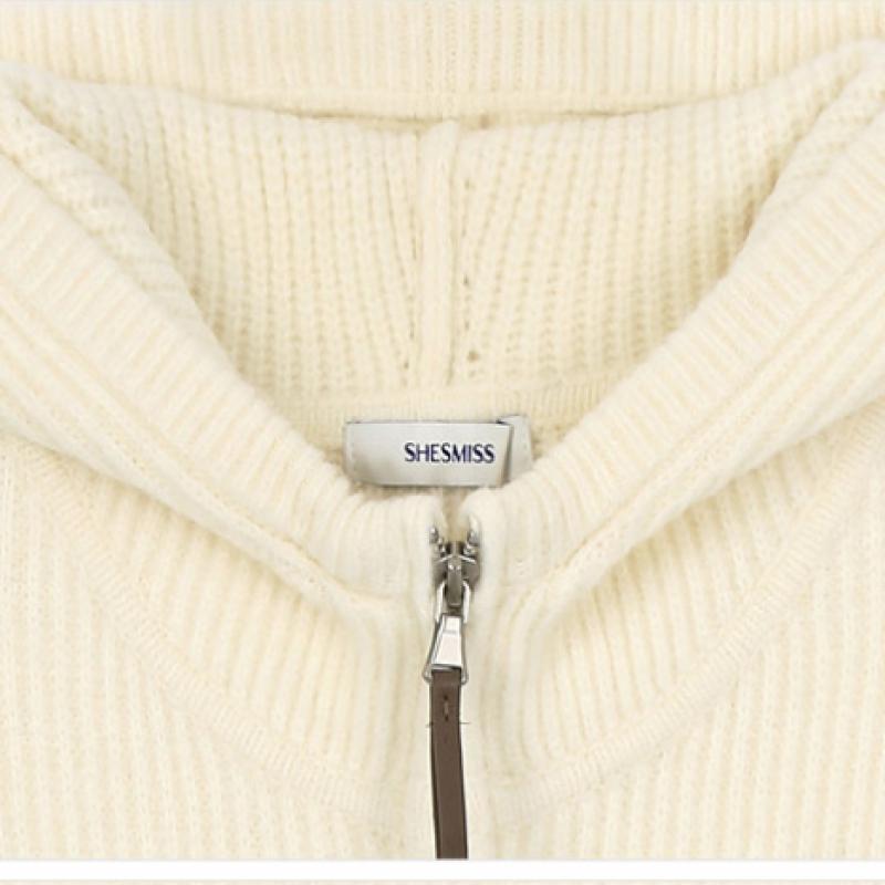  Жилет с капюшоном на молнии Shs Miss Knit Sskvto42570 Iv