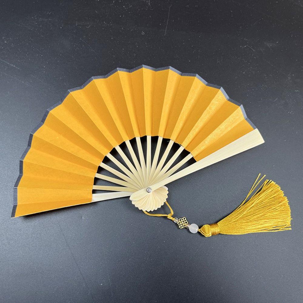 Mini Hanfu Fan Gilded Rice Paper Paper Fans Party Decor Ornaments Folding Fan Children