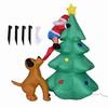 Надувная модель Xmas 1,8 метра надувная рождественская елка с укусом собаки Санта наружное украшение с