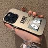 Color silver ins wind 11 for apple 11/11/11 mobile phone case XR matte XSMAX trendy sesame street KAWS