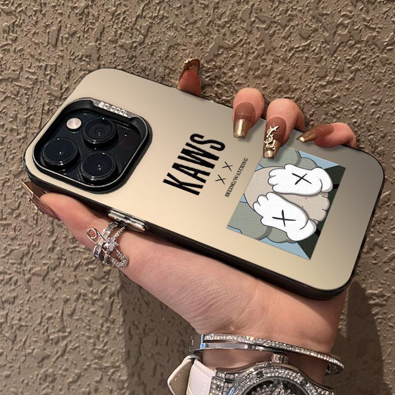 Color silver ins wind 11 for apple 11/11/11 mobile phone case XR matte XSMAX trendy sesame street KAWS