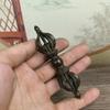 Tibetan Five-strand Dorje Vajra Religious Supplies Bronze Antiqued Pestle Home Decor Carving StatueTibetan Buddhist Car Decoration