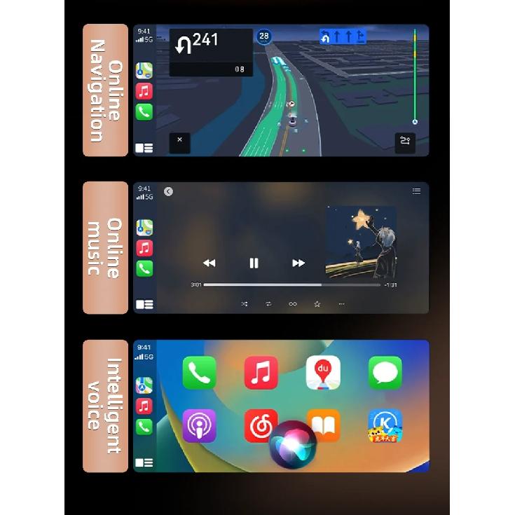 Wireless CarPlay Android Auto Adapter Smart Mini Box 5.8GHz WiFi 6 USB Dongle Smart Mini Box Plug Play For 98% OME Wired Cars