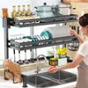 Multi-Function Dish Rack for Kitchen Sink and Countertop Storage