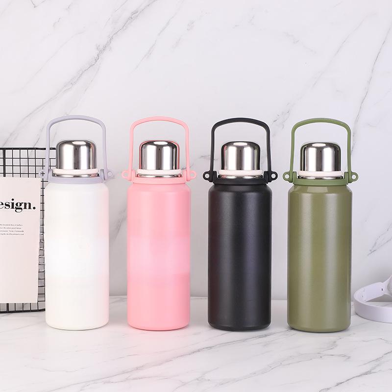 New High-value 316 Stainless Steel Thermos Large-capacity Portable Thermos Outdoor Sports Portable Cups.