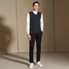 Machine washable&fine spun thickened twill vest men's pullover jacquard wool sweater V-neck knitted vest