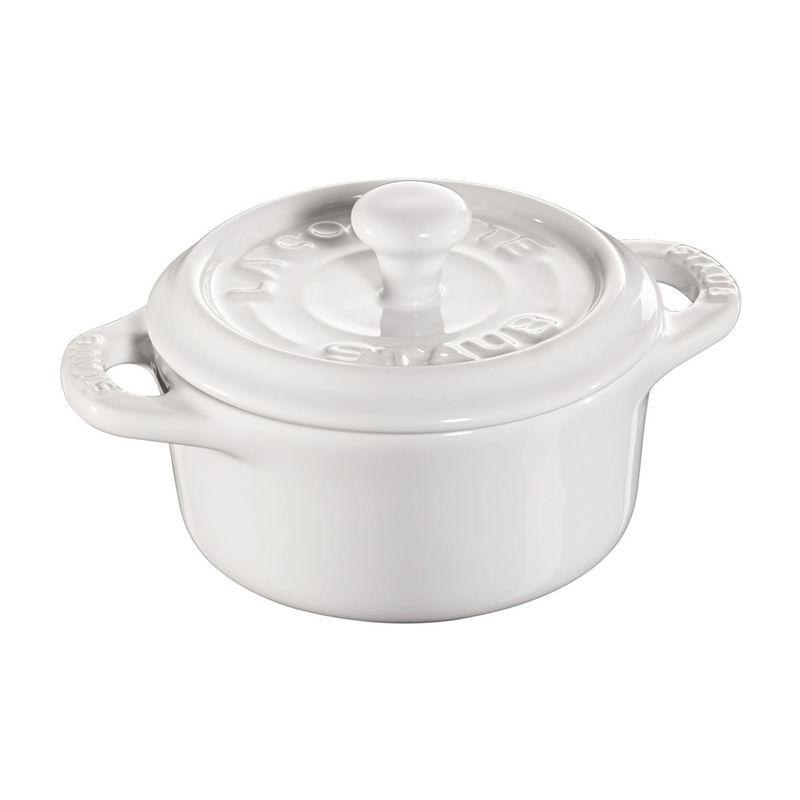 Staub Керамическая Мини-Кастрюля Круглая 10см (Чисто белый)