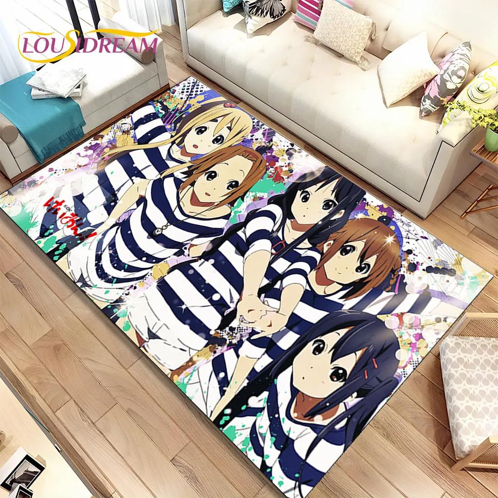 K-ON мультфильм милый ковер в стиле Лолиты Kawaii для девочек, ковер для гостиной, спальни, дивана, коврик для украшения, нескользящий напольный коврик 3D