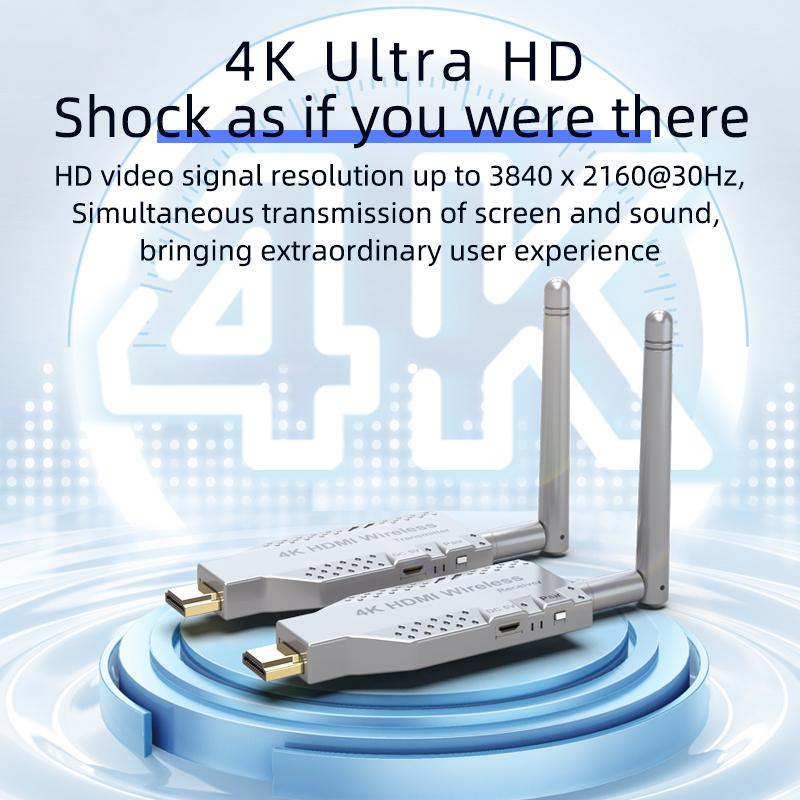 50M 4k Беспроводной Видеопередатчик Приемник HDMI-совместимый Удлинитель ТВ Стикер Зеркалирование Экрана Адаптер Переключатель DVD ПК на ТВ Проектор