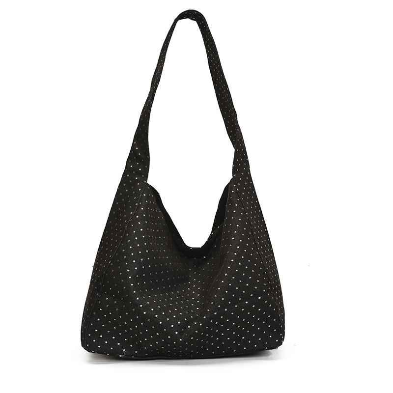 Fashion Polka Dot Leopard Print Pattern Women Large Capacity Canvas Tote Bag