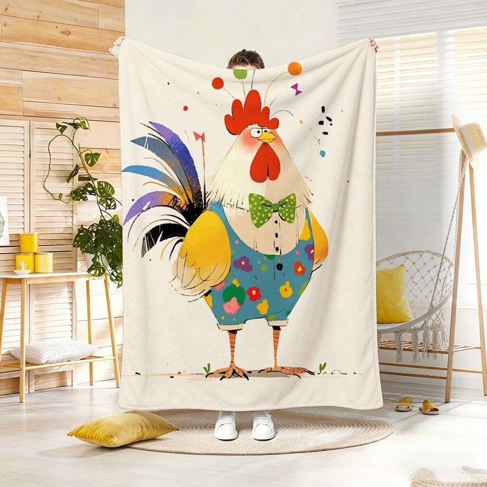 Painting Cartoon chick Throw Lightweight g Flannel Blanket Soft Skinfriendly for Summer Cooling