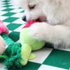 Игрушка-пищалка для собак Милая мягкая жевательная игрушка для щенков в период прорезывания зубов Мягкая игрушка для питомца Плюшевая игрушка в форме розы с кошачьей мятой и веревкой