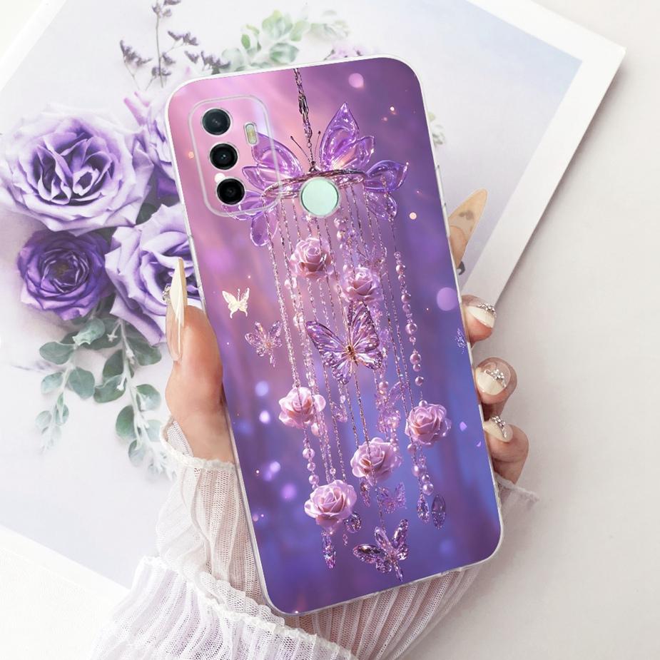 Чехол для Oppo A33 2020 Чехол Oppo A53 CPH2127 Стильный Чехол с Рисунком Бабочки Мягкий Тонкий Чехол для Телефона Для Oppo A53s A 53 OppoA53 s Чехлы