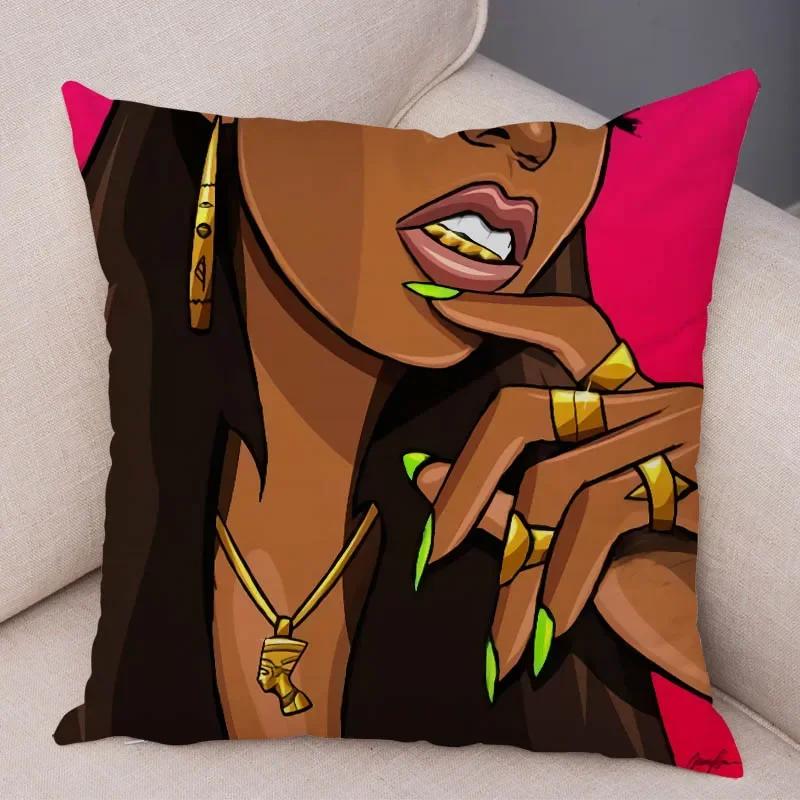 Наволочка для спальни, гостиной, темно-готическая татуировка, сексуальная красивая девушка, декоративная наволочка для дивана, автомобиля