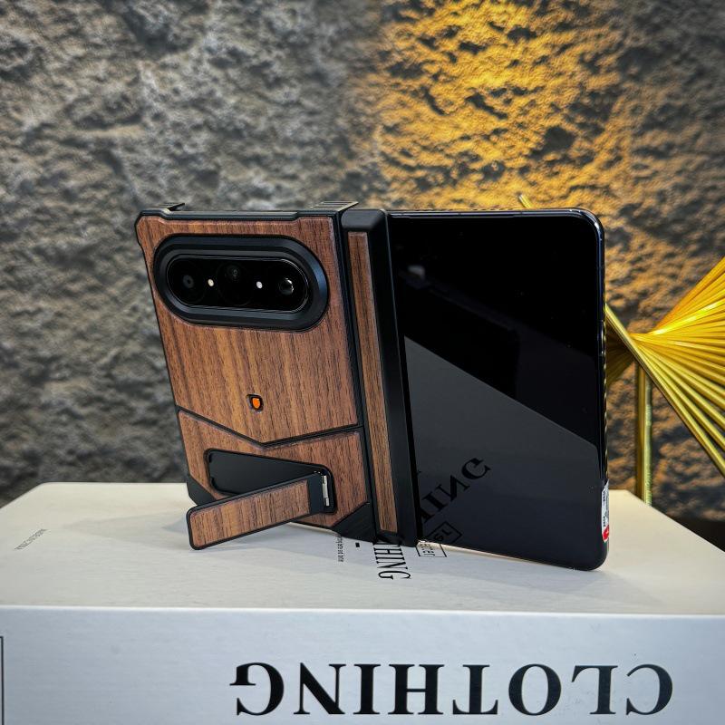 Складной чехол для телефона Huawei Pura X Max, стиль Lamborghini, грецкий орех, защита центральной оси, с подставкой