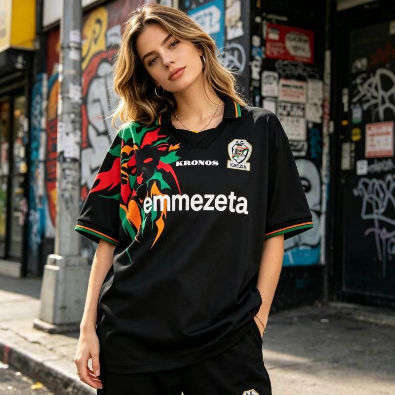Retro Venice National Team Soccer Jersey Short Sleeve Football Top Streetwear Casual Hip Hop Style Sportswear