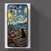 Ван Гог Звездная ночь Кот Чехол для телефона для Xiaomi Poco F8 M3 M4 M7 Pro F1 C75 C50 C61 F3 C71 X3 X4 X5 X7 Pro M5