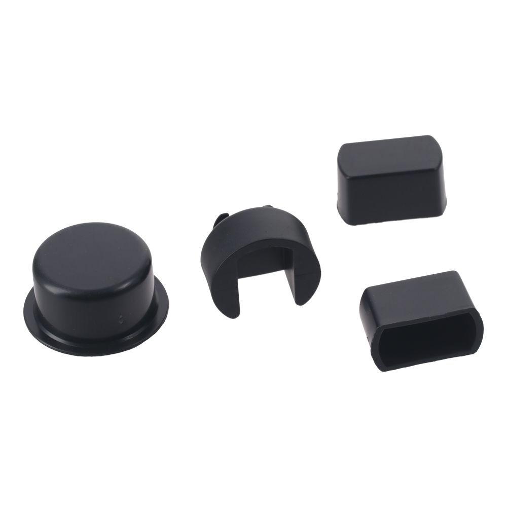 4 шт., черная задняя дверь, АБС-пластик, петля задней двери, автомобильные аксессуары, детали задней двери для автомобиля