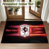 Crystal Velvet Square Rug Custom NameFC Twente Pattern Non Slip Home Floor Decor Rug