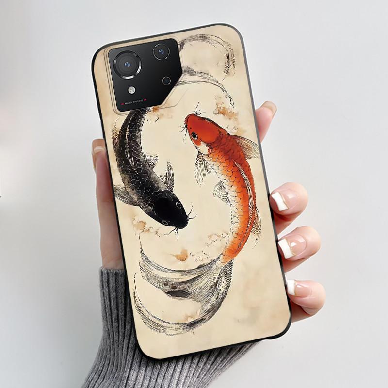 Чехол для Asus ROG Phone 8 Phone8 ROG8 Pro Чехол Роскошный Дракон Милый Крутой Мальчики Девочки Тонкий Черный Матовый Мягкий ТПУ Защитная Задняя Крышка