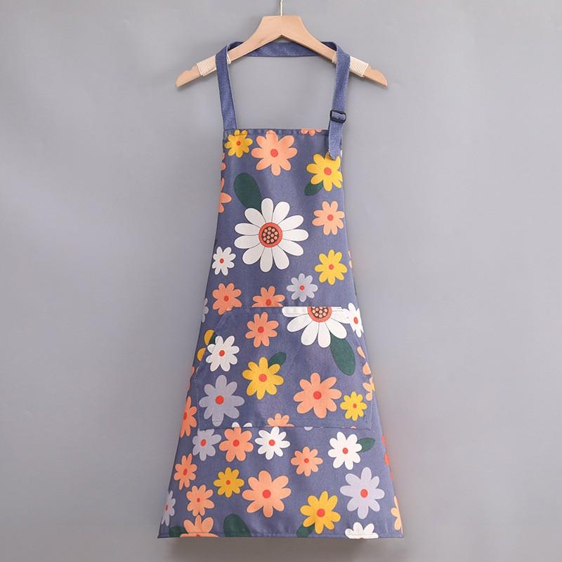 Маслоотталкивающий и водонепроницаемый фартук с садовым принтом и поясом