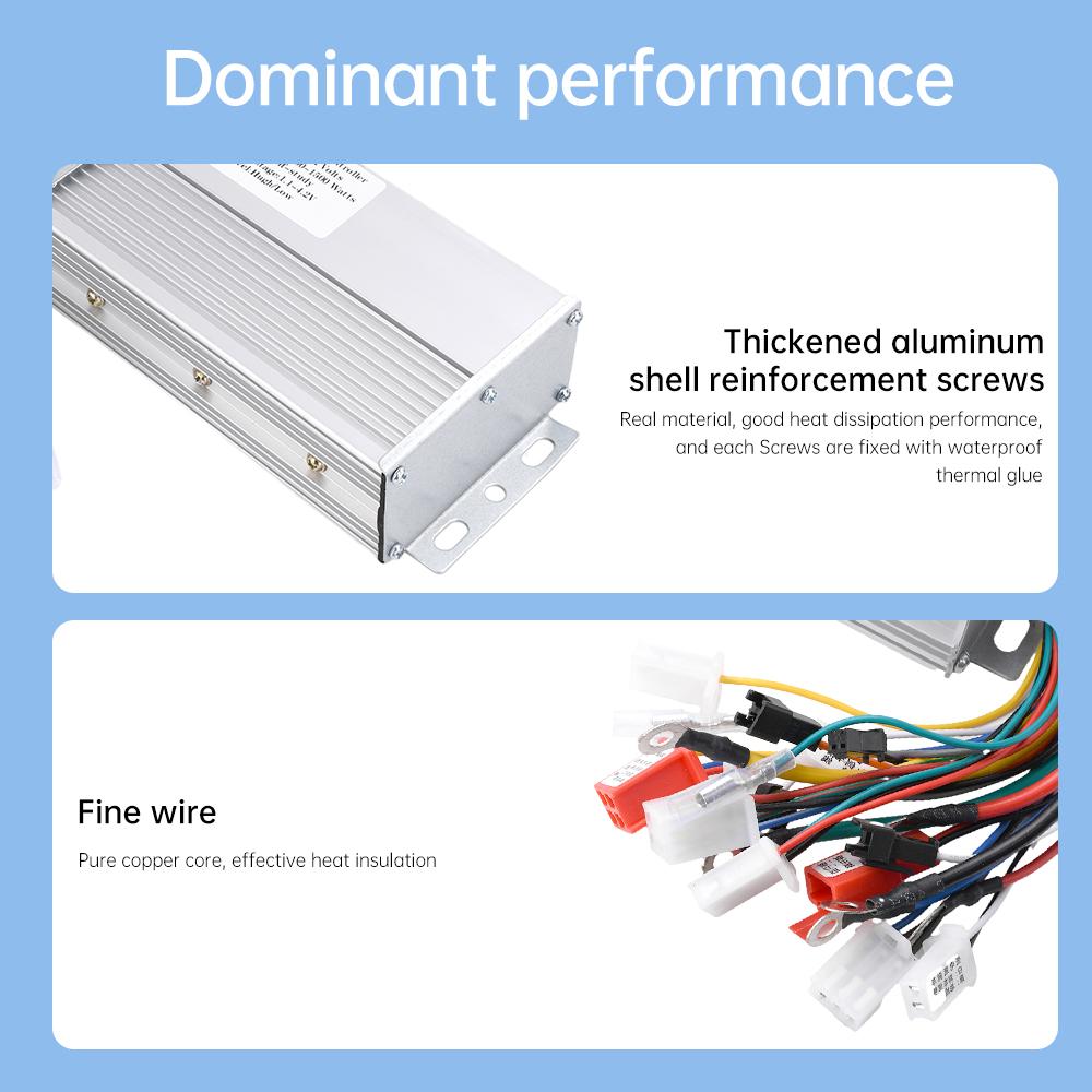 Электромобиль Бесщеточный контроллер DC Motor Speed Control Intelligent Dual-Mode Drive Module DC 48V 60V 64V 72V 1000W-1500W