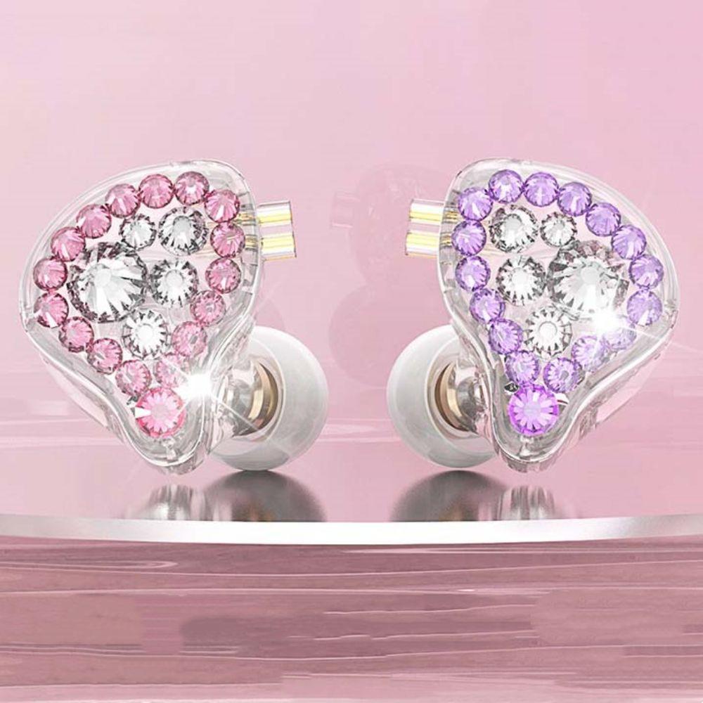 With/NO MIC Wired Earphone Detachable In-Ear Earbuds Shiny Headphones Music Monitor Headset