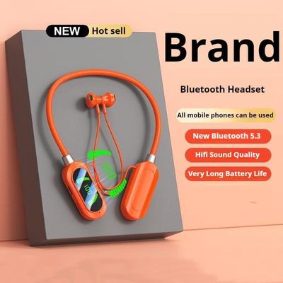 Светодиодные сверхмощные наушники Bluetooth 5.3, наушники HiFi Sound, магнитные беспроводные наушники, спортивные водонепроницаемые гарнитуры с креплением на шею