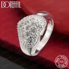925 Sterling Silver Heart AAA Crystal Ring for Women Man Wedding Engagement Party Fashion Charm Jewelry