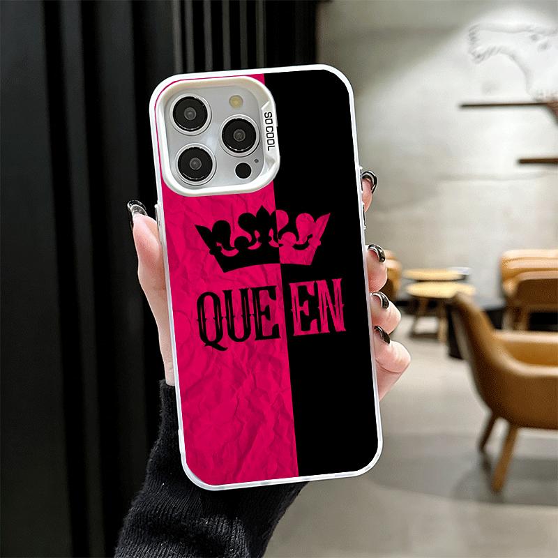 Мягкий чехол для телефона с тематикой Королевы и Короля для iPhone 15 16 17 Pro Max 17Air 16E 14 Plus 13 12 Mini, ударопрочная задняя крышка