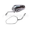 Harley-Davidson Style Motorcycle Rearview Mirror Full Metal Construction Convex Lens Black Options Touring