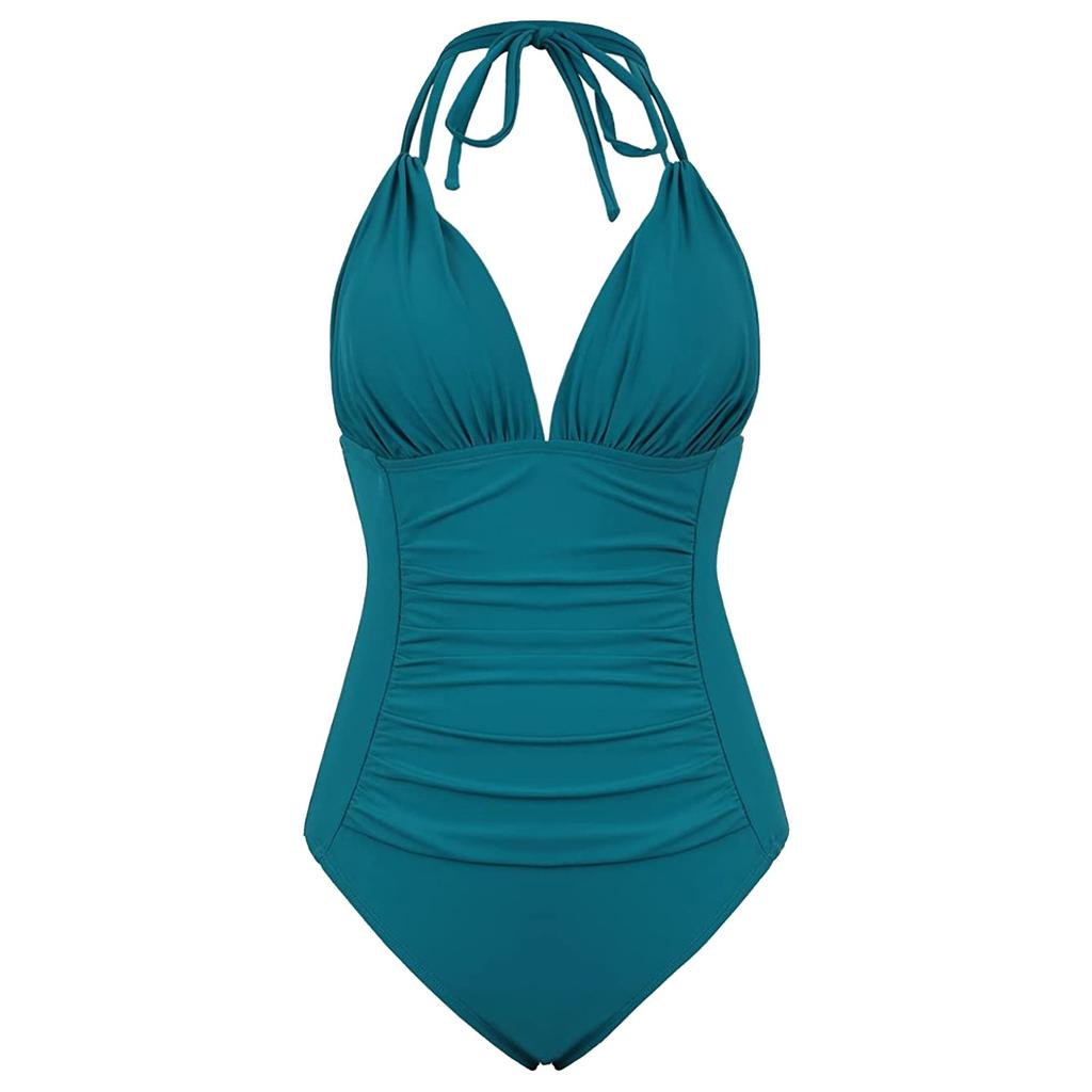 Women's One-piece With Chest Pad Without Steel Bra Swimsuit Solid Color   Swimsuit