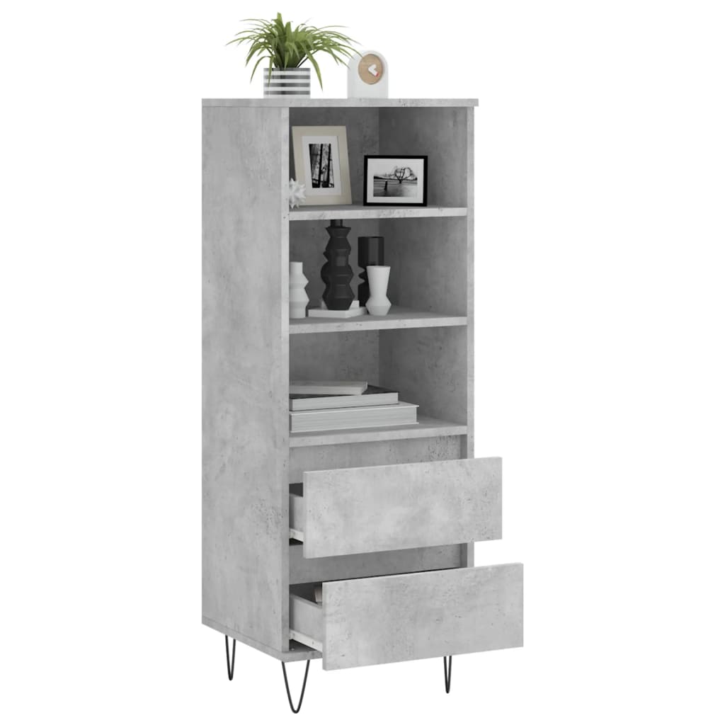 Highboard Concrete Grey 40x36x110 cm Particleboard