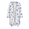 Women's Fall Print Irregular Three-quarter Sleeve Cardigan With Pocket Jacket