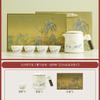 White porcelain travel tea set office one pot four cups filter teapot tea cup portable purple gas Donglai tea artifact