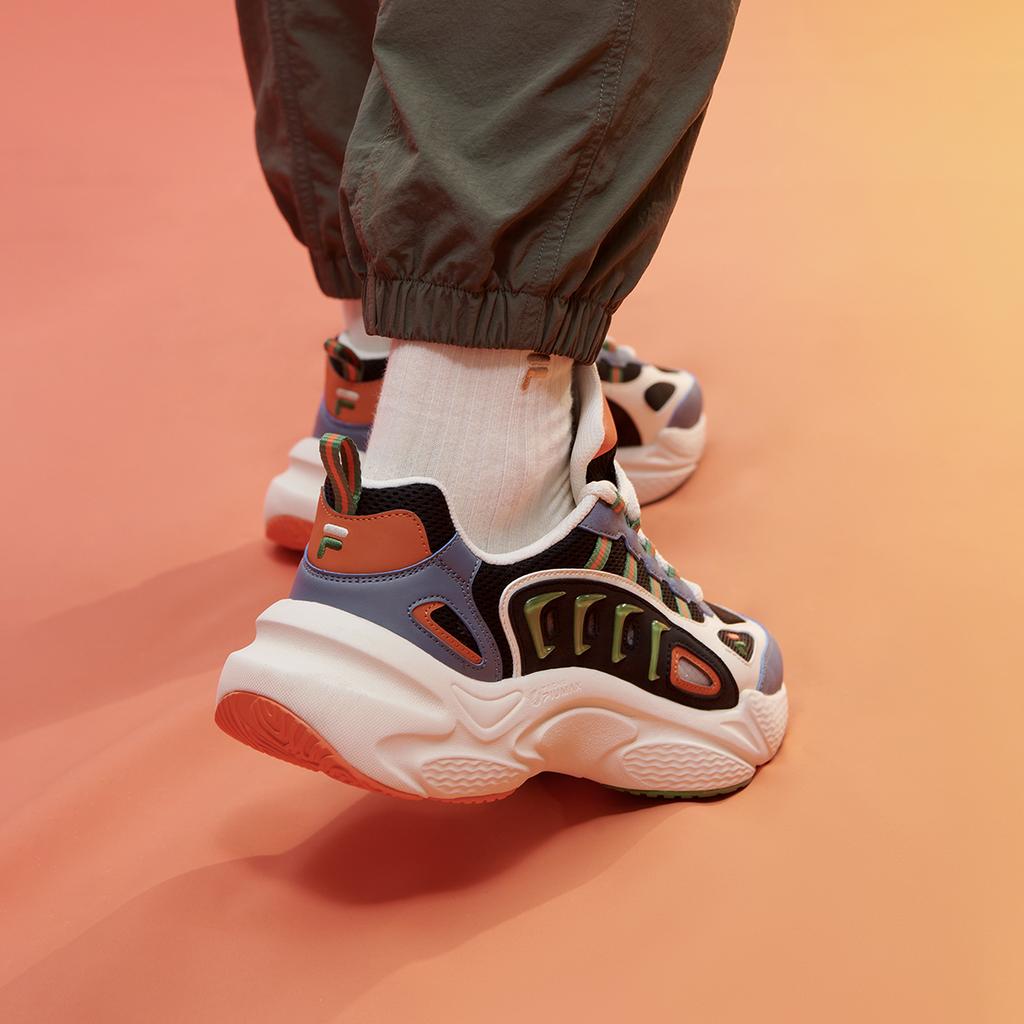 Fila Fusion Sky Trail DX Ткань Синтетическая кожа Удобные Нескользящие Износостойкие Низкие Папины кроссовки Мужской кроссовок Черный T12M331601FBP
