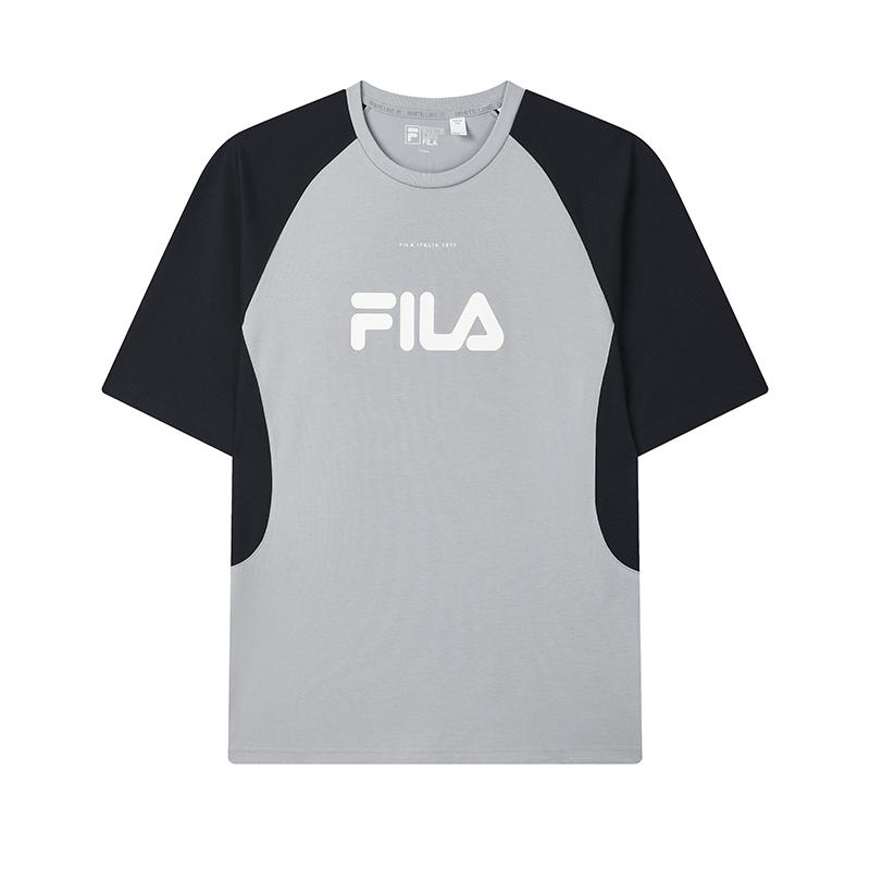 Fila Модная вязаная футболка с коротким рукавом для мужчин, топы, мраморно-сине-зеленый F11M519101FLG