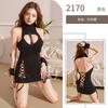 Sex Underwear Workplace Roleplay Uniform High Neck Hollow Breast Sweater Straps Free Flirting