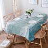 Пляжная градиентная синяя скатерть Праздничный декор Водонепроницаемые прямоугольные скатерти Свадебный декор Крышка стола